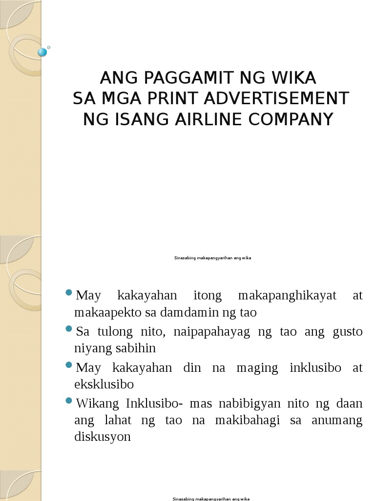 Paggamit ng Filipino Language sa Digital Marketing