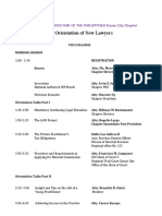 Orientation of New Lawyers: Integrated Bar of The Philippines-Davao City Chapter