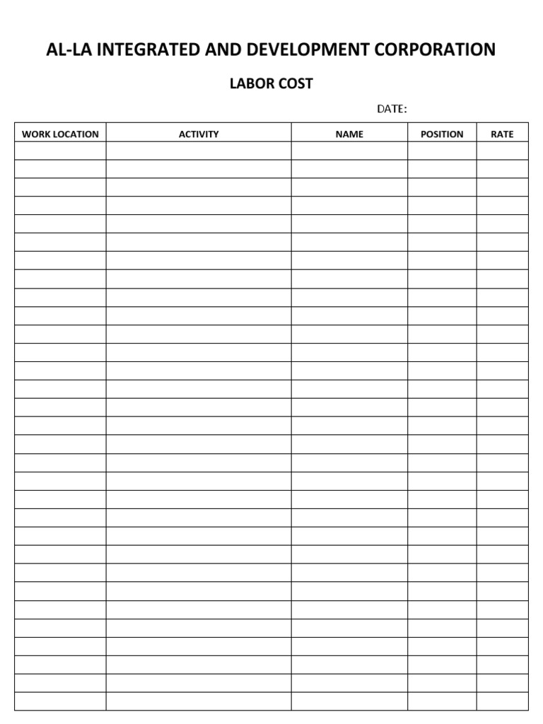 Labor and Materials Cost Breakdown | PDF
