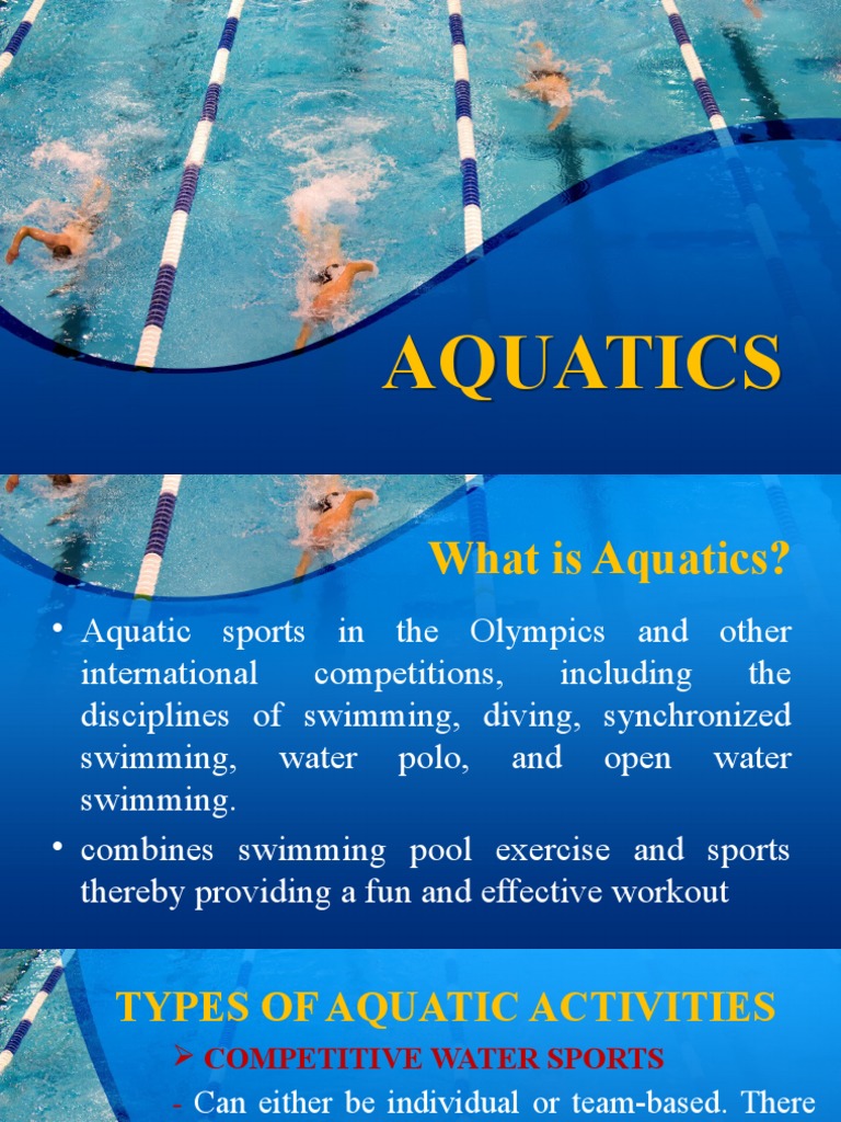 Aquatic Sports PDF Swimming Sports