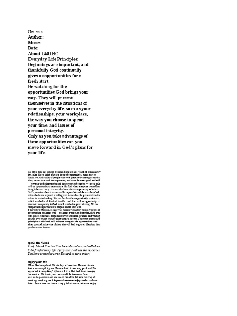 Opportunities for Growth in Genesis | PDF | Isaac | Abraham