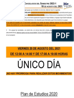 Grupos cancelados Facultad Derecho 2022-1