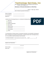 Personal Info Disclosure Consent Form