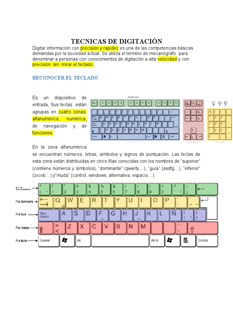 Tecnicas de Digitaciòn | PDF | Velocidad