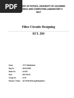 Filter Circuits Designing ECL 203