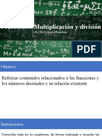 Fracciones y decimales: conversiones y operaciones básicas