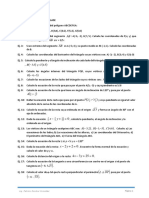 Ejercicios de cálculo I con coordenadas de puntos, perímetros, pendientes y ecuaciones de rectas