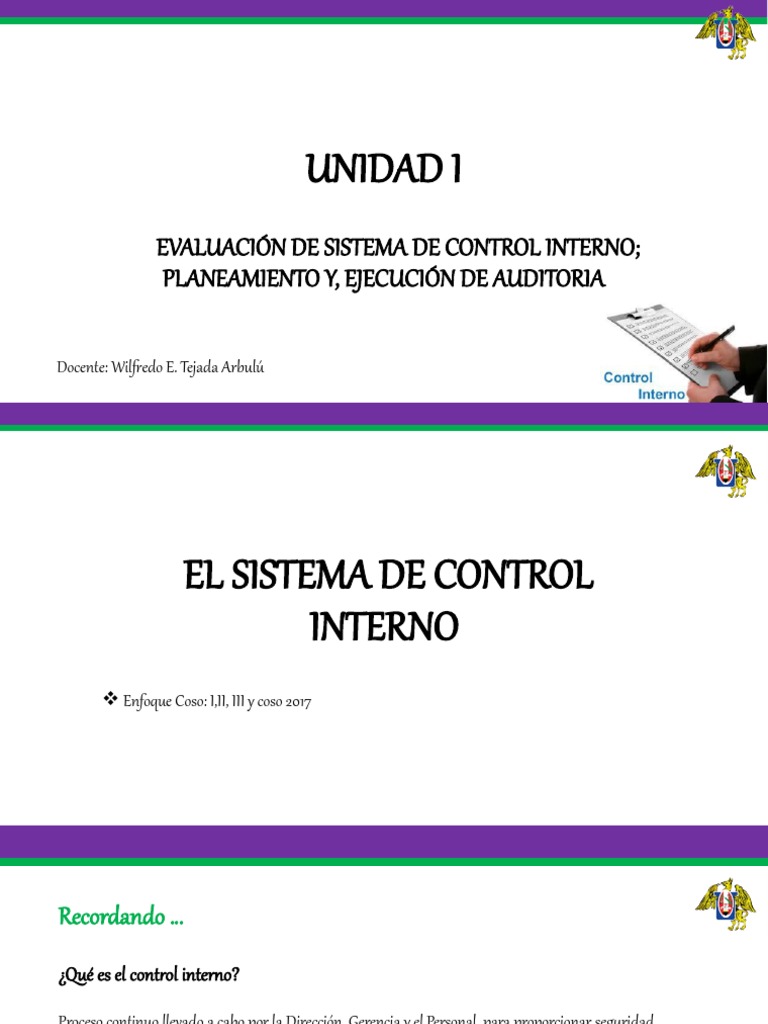 Evaluación y Control Interno COSO | PDF | Planificación | Auditoría