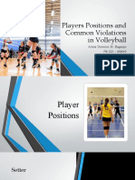 Players' Positions and Common Violations in Volleyball