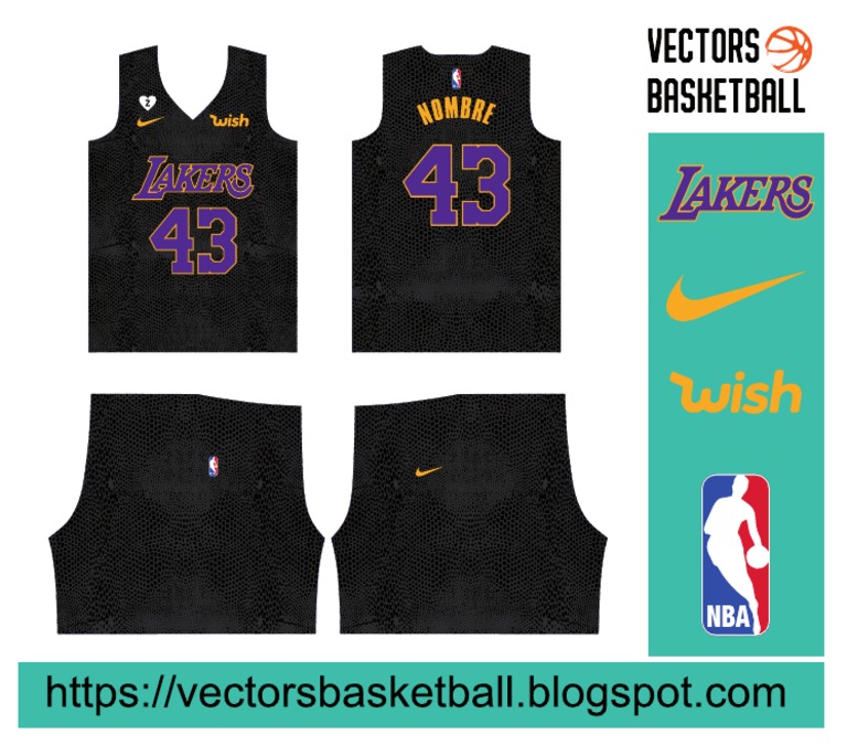 Lakers NBA Vector Jersey PDF