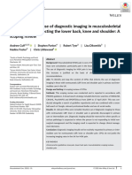 Guidelines For The Use of Diagnostic Imaging in Musculoskeletal Pain Conditions Affecting The Lower Back, Knee and Shoulder - A Scoping Review