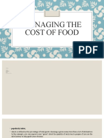 MANAGING THE COST OF FOOD (Lecture - 8)
