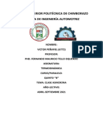 Termodinámica - Tarea asincróna sobre relaciones de energía, calor específico, entropía y diagramas termodinámicos