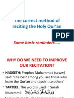 The Correct Method of Reciting The Holy Qur'an - 1
