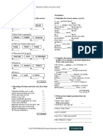 Starter Mid-Course Test: Listening Grammar