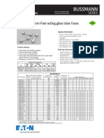 5 MM X 20 MM Fast-Acting Glass Tube Fuses: Technical Data 2052