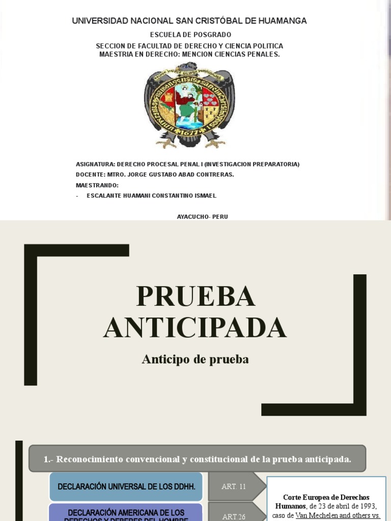 Prueba Anticipada | PDF | Ley procesal | Ley común