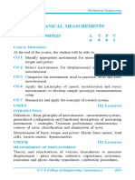 Mechanical Measurements: Course Code:13ME1125 L TPC 4 0 0 3