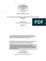 Working Paper No. 687: Access To Markets and Farm Efficiency: A Study of Rice Farms in The Bicol Region, Philippines