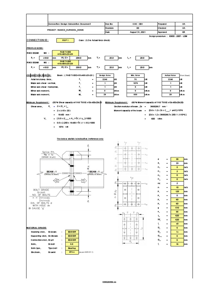 Ridge Connection Design RSP-1. | PDF | Screw | Beam (Structure)