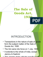 The Sale of Goods Act, 1930