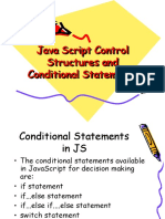 Java Script Control Structures and Conditional Statements