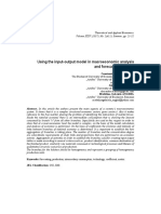 Using The Input-Output Model in Macroeconomic Analysis and Forecasting Studies