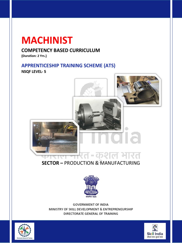 Machinist Competency Based Curriculum PDF Apprenticeship