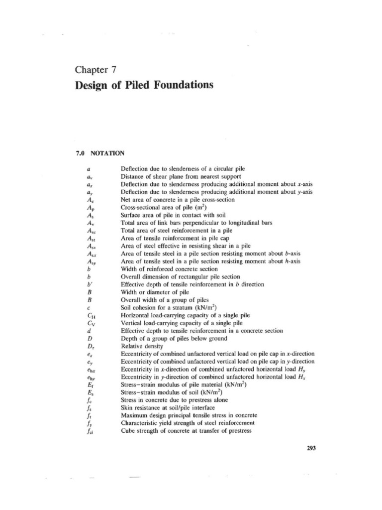 Piled Foundation Design Principles | PDF | Deep Foundation | Bending