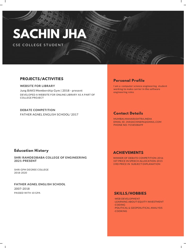 Computer Science Student Profile | PDF