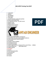 OGDCL MTO Training Test 2017