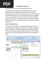 Spreadsheet Exercise #2