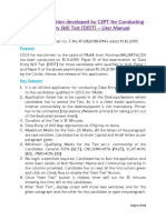 Off-Line Application Developed by CEPT For Conducting Data Entry Skill Test (DEST) - User Manual