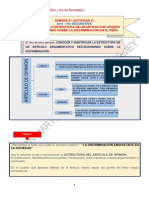 S21 Identidifica La Estructura de Un Artículo de Opinión Reflexionando Sobre La Discriminación en El Péru