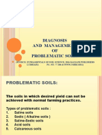 Diagnosis and Management OF Problematic Soils: (Source: Fundamentals of Soil Science, 2016 Kalyani Publishers