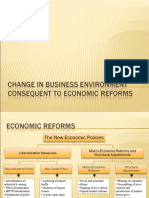 Change in Business Environment Consequent To Economic Reforms Done