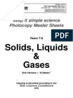 Keep It Simple Science Photocopy Master Sheets: Solids, Liquids & Gases