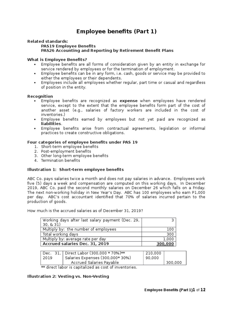 Overview of Employee Benefits Standards | PDF | Pension | Employment