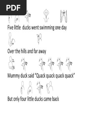 5 Little Ducks Makaton Signs | Pdf
