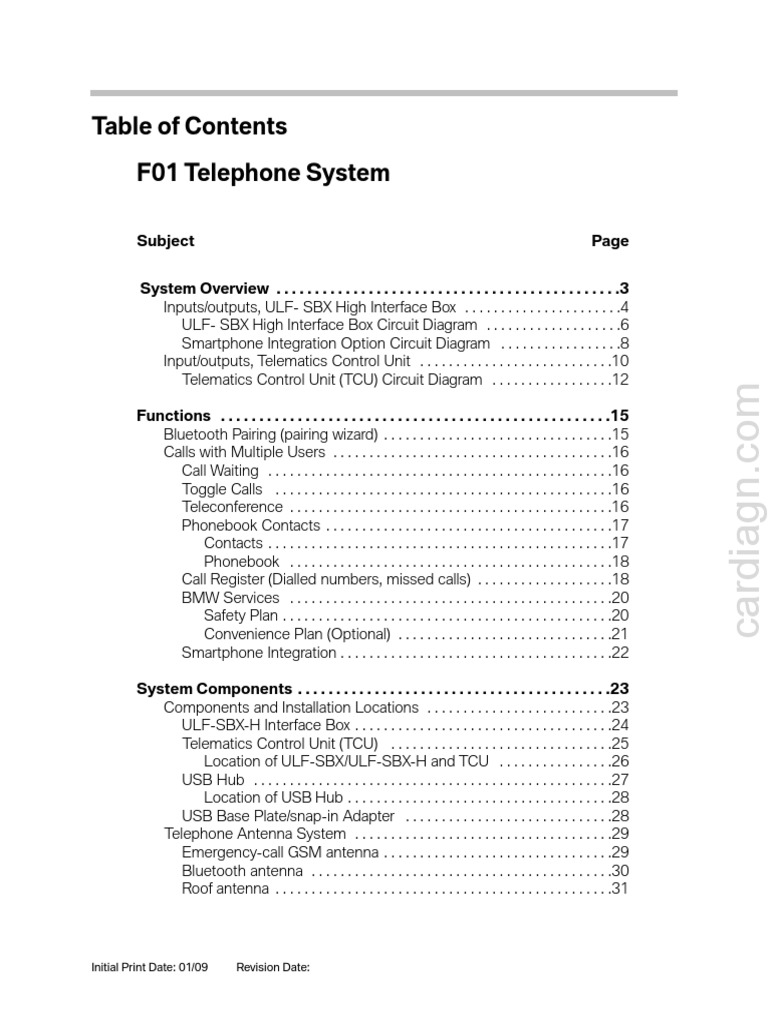 F01 Telephone System PDF Telephone Usb