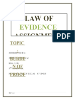 Law of Assignment: Evidence