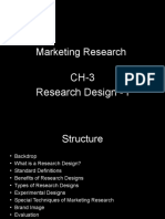 Marketing Research: CH-3 Research Design - I