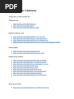 Questions For Interviews: Arrays (Can Use Other Concepts Too) Related To Sum