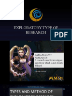 Exploratory Type of Research