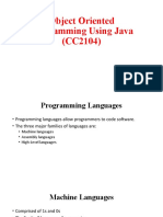 Object Oriented Programming Using Java (CC2104)