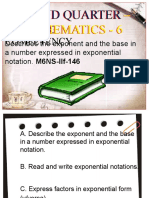 MATH - 2nd Quarter Day 1 - EXPONENT