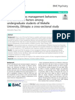 Practice of Stress Management Behaviors and Associated Factors Among Undergraduate Students of Mekelle University, Ethiopia: A Cross-Sectional Study