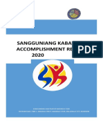 Sangguniang Kabataan Accomplishment Report 2019