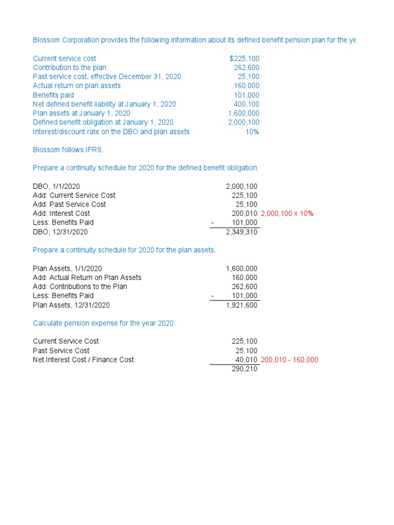 Pension Plan Financial Analysis | PDF | Defined Benefit Pension Plan ...