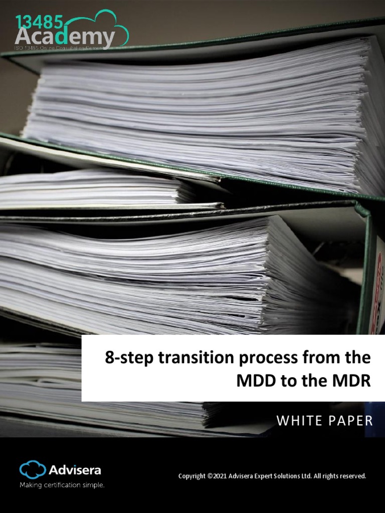 8-Step Transition Process From The MDD To The MDR: White Paper | PDF ...